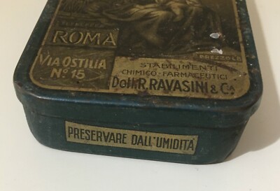 Medicina, Farmacia, Pediatria: Scatola Pubblicitaria Polveri Sant'Anna Puer Ravasini