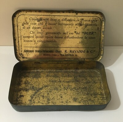Medicina, Farmacia, Pediatria: Scatola Pubblicitaria Polveri Sant'Anna Puer Ravasini