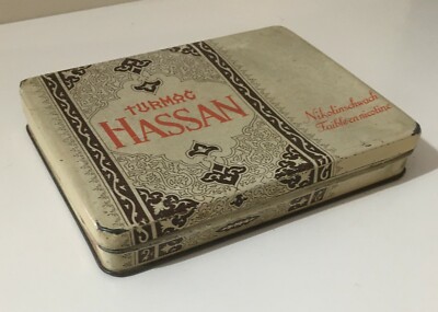 Scatola Di Latta Pubblicitaria Turmac Hassan   Tabacco d'Oriente