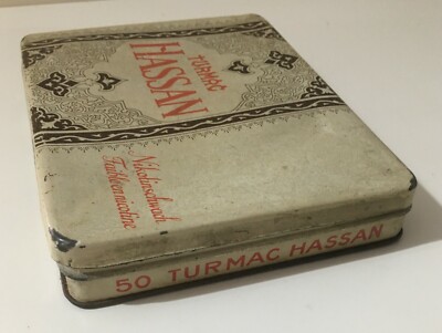Scatola Di Latta Pubblicitaria Turmac Hassan   Tabacco d'Oriente