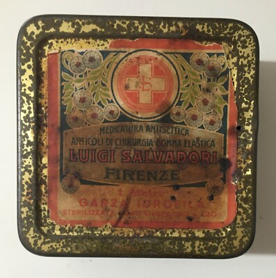 Medicina, Sanitaria, Garza Idrofila. Scatola Pubblicitaria Salvadori, Firenze