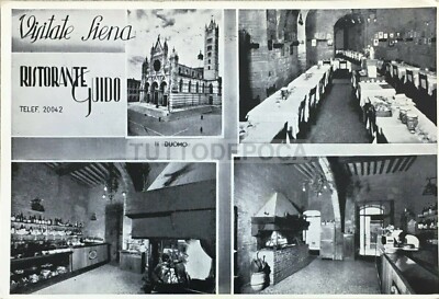 Toscana, Siena: Ristorante Guido   Cartolina Pubblicitaria d'Epoca