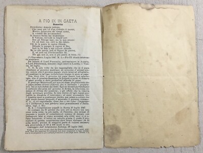 Carlo Madonna, Poche Libere Poesie   Risorgimento   Napoli 1880