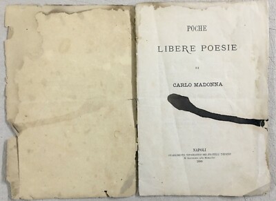 Carlo Madonna, Poche Libere Poesie   Risorgimento   Napoli 1880