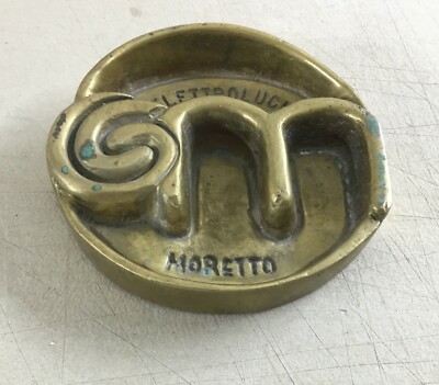 Soprammobile Pubblicitario Elettroluce Moretto, Scultura Firmata Carlo De Tommaso, Anni '70