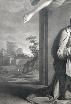 L'Annunciazione Del Guercino: Incisione Di Gaetano Guadagnini, 1850