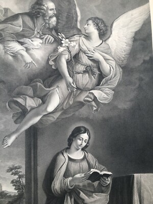 L'Annunciazione Del Guercino: Incisione Di Gaetano Guadagnini, 1850