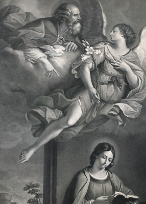 L'Annunciazione Del Guercino: Incisione Di Gaetano Guadagnini, 1850