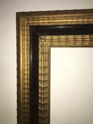Cornice Antica In Legno, Artistica Lavorazione, Utile Per Specchiera O Opere d'Arte