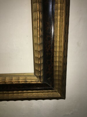 Cornice Antica In Legno, Artistica Lavorazione, Utile Per Specchiera O Opere d'Arte