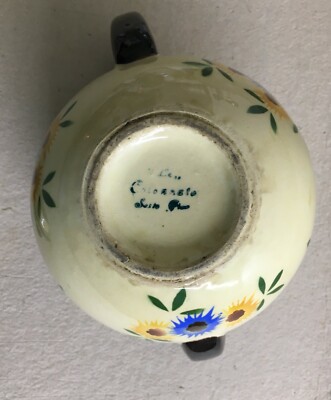 Soprammobile In Ceramica Sesto Fiorentino, La Colonnata, Decoro Floreale
