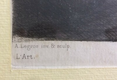 L'Incendio Acquaforte Originale Di Alphonse Legros, 1876