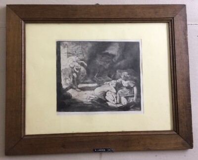 L'Incendio Acquaforte Originale Di Alphonse Legros, 1876