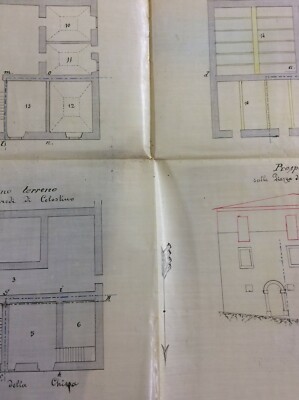 Progetto Architettonico E Planimetria: L'Aquila, 1899   Perito Antonio Cimorani