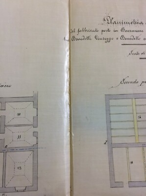 Progetto Architettonico E Planimetria: L'Aquila, 1899   Perito Antonio Cimorani