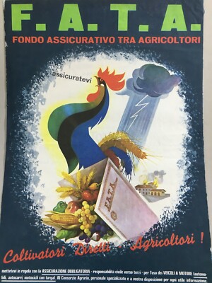 F.A.T.A. Fondo Assicurativo Tra Agricoltori. Stampa Pubblicitaria Agricola