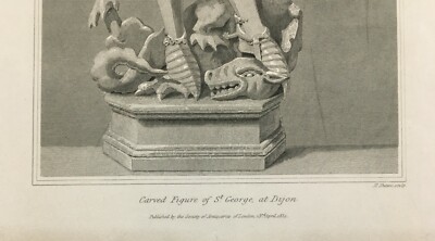 Stampa Devozionale: San Giorgio E Il Drago, Scultura A Digione   H. Shawe