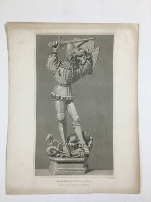Stampa Devozionale: San Giorgio E Il Drago, Scultura A Digione   H. Shawe