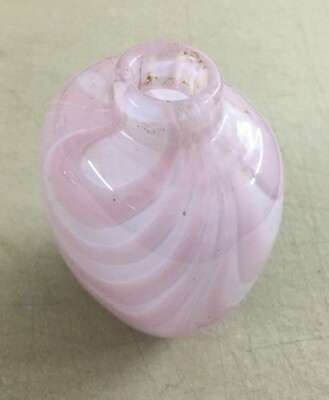 Modernariato: Vaso In Vetro Rosa Firmato Kosta Ehrber