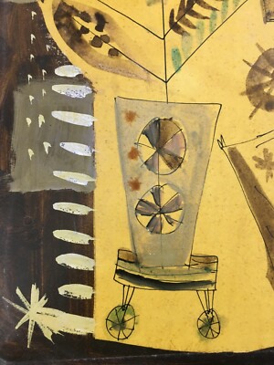 Pannello Decorativo Dipinto, Suggestiva Allegoria, Attribuito A Giò Ponti   Novecento