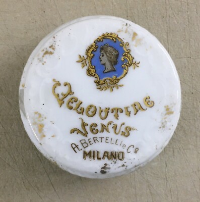 Profumeria Venus Veloutine Bertelli Milano   Pubblicitaria Antica   Porcellana Rara