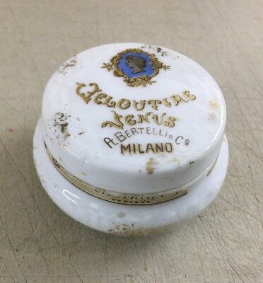 Profumeria Venus Veloutine Bertelli Milano   Pubblicitaria Antica   Porcellana Rara
