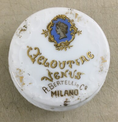 Profumeria Venus Veloutine Bertelli Milano   Pubblicitaria Antica   Porcellana Rara