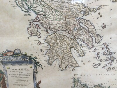 Grecia, Creta, Egeo, Lesbo, Cefalonia, Cicladi, Otranto: Antica Grande Cartografia, 1752