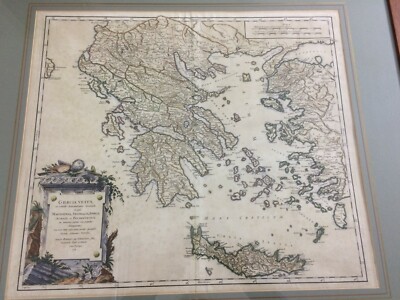 Grecia, Creta, Egeo, Lesbo, Cefalonia, Cicladi, Otranto: Antica Grande Cartografia, 1752