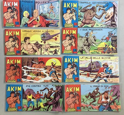 Arte Fumettistica Fumetti Da Collezione Akim Albo Gioiello Strisce Varie Anni '60