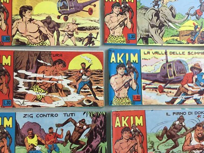 Arte Fumettistica Fumetti Da Collezione Akim Albo Gioiello Strisce Varie Anni '60