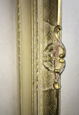 Antica Cornice Laccata E Dorata A Laccatura Fiorentina
