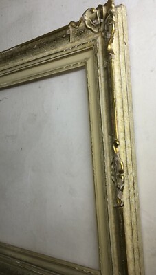 Antica Cornice Laccata E Dorata A Laccatura Fiorentina