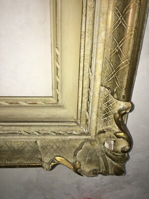 Antica Cornice Laccata E Dorata A Laccatura Fiorentina