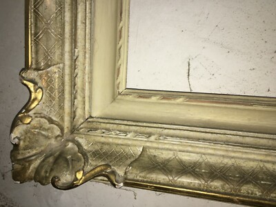 Antica Cornice Laccata E Dorata A Laccatura Fiorentina