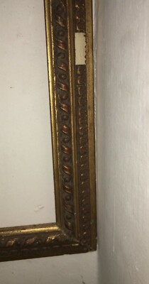Cornice d'Epoca In Legno Dorato Con Decorazioni In Rilievo