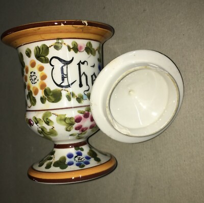 Artistico Vaso Con Decoro Policromo Floreale MTC