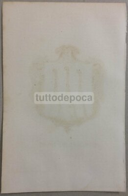 Araldica: Artistico Stemma Della Repubblica Di San Marino, Cromolitografia Bertotti, XIX Secolo