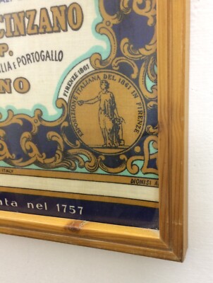 Liquori, Vermouth Cinzano, Pubblicitaria d'Epoca, Tessuto Stampato, Torino, Araldica