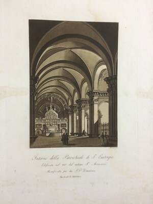 Architettura Religiosa: Milano, Chiesa Di Sant'Eustorgio. Incisione Di F. Arrigoni