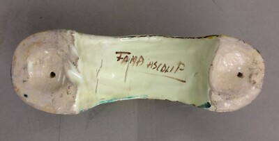 Marche, Ascoli Piceno: Artistica Ceramica Policroma, Inusuale Maniglia Fama, Novecento