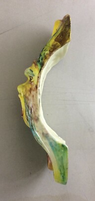 Marche, Ascoli Piceno: Artistica Ceramica Policroma, Inusuale Maniglia Fama, Novecento