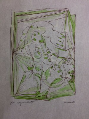 Nelia Massarotti, Serigrafia Originale Firmata E Acquarellata (1976)