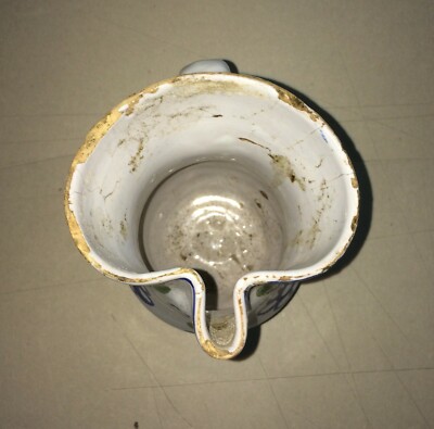 Artistica Ceramica Popolare: Mini Boccale Da Vino Floreale, Abruzzo, Palena O Castelli