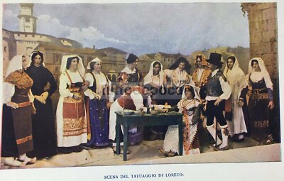 Marche: Costumi Popolari, Folklore, Antropologia. Loreto, Scena Di Tatuaggio