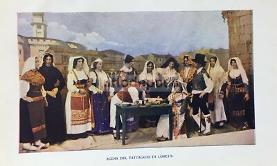 Marche: Costumi Popolari, Folklore, Antropologia. Loreto, Scena Di Tatuaggio