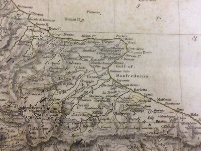 Antica Cartografia: Toscana, Umbria, Marche, Lazio, Puglia, Campania, Basilicata (1830)