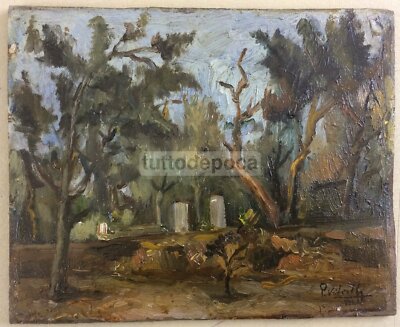 Pittura Napoletana Del '900: Paesaggio Di Pasquale Vitiello, 1946