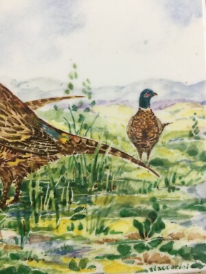 Paesaggio Con Volatili, Cacciagione. Ceramica Dipinta, Marche, Urbino. Attribuito A Guido Fiaccarini