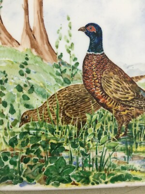 Paesaggio Con Volatili, Cacciagione. Ceramica Dipinta, Marche, Urbino. Attribuito A Guido Fiaccarini